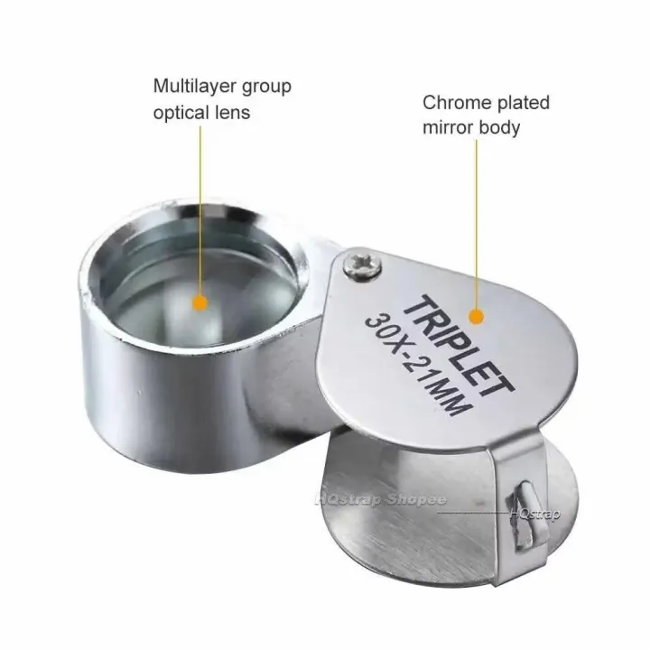 10X/20X/30X%20Pocket%20Loupe%20Magnifier%20Jewelry%20Watch%20Accessories%20Magnifying%20Glass%20Foldable%20Triplet%20Jewelers%20Eye%20Glass%20Tool%20Reading%20Magnifier%20Device%20-%20Image%206