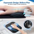 Mousepad - High Quality Large Smooth Memory Foam Ergonomic Mouse Pad Wrist Rest Support with Nonslip Base for Laptop, Computer, Gaming & Office. 