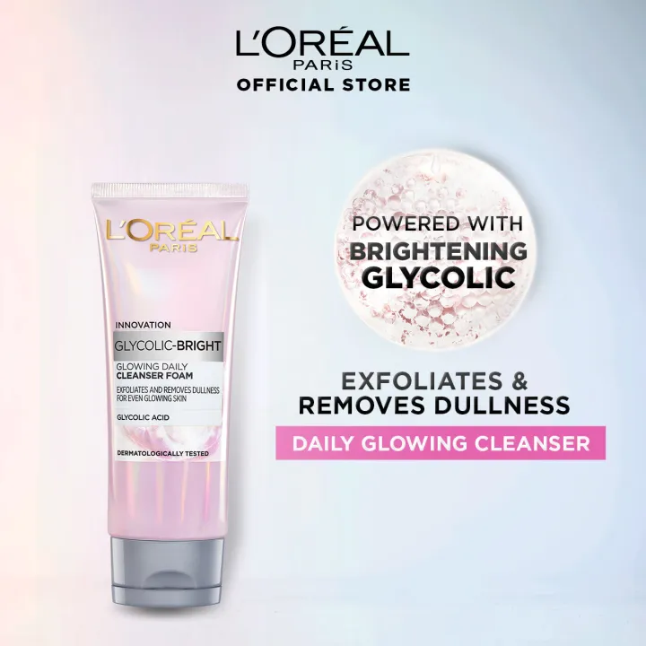 L'Oreal%20glycolic%20bright%20facial%20foam%20100ml%20-%20Image%202