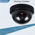 စီစီတီဗွီ ဟန်ပြ ကင်မရာ Dummy Fake Camera Security CCTV Dome Cameras with Flashing Red LED Light for Indoor Outdoor Home Business, Black. 
