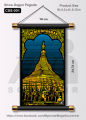 CSS-001 | Wall Hanging Art Velvet Wall Scroll - Myanma iMage Souvenir - ရွှေတိဂုံစေတီတော် ( SHWEDAGON Pagoda ). 