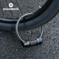 (Preorder) Rockbros Portable Bicycle Password Lock Durable Steel Cable Mountain Bike Highway Lock Waterproof Anti-theft Compact Convenient  စက်ဘီးသော့. 