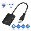 USB 3.0 to HDMI Adapter 1080P USB To HDMI-Compatible Video Converter External USB Adapter Video Adapter Cable. 