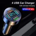 66W Fast Charging 12V Car Adapter For Mobile Phones  QC3.0 Car Charger Adapter, 4 Ports USB Lighter Adapter. 
