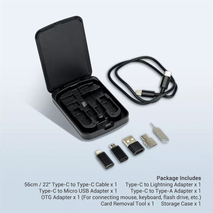 Multi-Functional%20Compact%20Cable%20Card%20with%2022"%20USB-C%20Cable%20&%20USB-A/Micro-USB/Light/OTG%20USB%20Adapter%20Kit%20Cable%20Convertor%20Storage%20Box%20for%20Traveling%20Phone%20Pad%20Charging%20PC%20Computer%20Data%20Transfer%20-%20Image%208