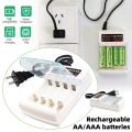 AA/AAA charger  AA/AAA 4 slots Batter-y Charger AA/AAA Ni-cd Fast Charging Rechargeable Smart US / EU Plug For 1.2V Batteries Charging. 