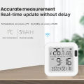 (Preorder)SMATRUL Wifi Temperature and Humidity Sensor with Backlight LCD Display, Smartlife/Tuya Smart Real-time monitoring Intelligent Scen e linkage Timing function For Home Greenhouse Support Alexa Google Home Assistant. 