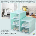LAFA 1pc Stackable Shoe Box Foldable Shoes Rack Attachable Storage Box Organizer Case ဖိနပ်ထည့်ဘူး အတွဲစင်. 