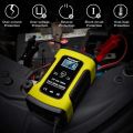FOXSUR 12V 5A Pulse Repair Charger with LCD Display, Motorcycle & Car Battery Charger, 12V AGM GEL WET Lead Acid Battery Charger updated version 7.0. 