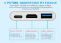Type-C to USB 3.1 HDMI Docking Station 3 in 1 USB C Hub Screen Expansion 4K Adapter. 