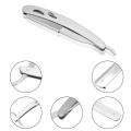 🧔🏻‍♂️ သင်တုန်းဓါး Stainless Steel Cut Throat Folding Razor Straight Shenzhen Razor with Long Blade for Barber Shop Shaving. 