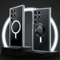 (Preorder)SPIGEN Case for Galaxy S24 Ultra [Ultra Hybrid OneTap Metal Ring Mag Fit] Hybrid magnetic case with PC back and soft TPU frame that prevents yellowing / Samsung Galaxy S24 Ultra Case ဖုန်းကာဗာ. 