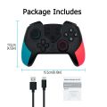 Tech Infinite T-23 Wireless Controller Ergonomic Design Bluetooth Gamepad for Window PC and Nintendo Switch Game Controller with Vibration and Wake Up Macro Programming Handle  3 Levels of Turbo Speed Adjustable Vibration Intensity. 