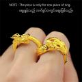 iBis_ Dragon Phoenix Couple Wedding Ring (Adjustable). 