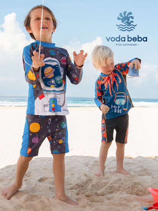 (Preorder)%20Boys'%20UV-Protection%20Long-Sleeved%20Swimsuit%20with%20Quick-Drying%20-%20Image%202