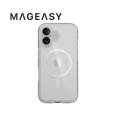 MagEasy Bright M Never Yellowing Shockproof Clear Case for iPhone 16 (iSure). 