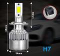 2 Pcs C6 H7 Car Headlight Led Cob 36W 3000K for Led Car Light.