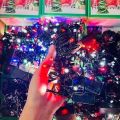 decorative lights, 100 led flashing lights, length 10m, decorative lights, 100led, garden lights, firefly lights, fairy lights, water drop lights, new year lights, Christmas lights. 