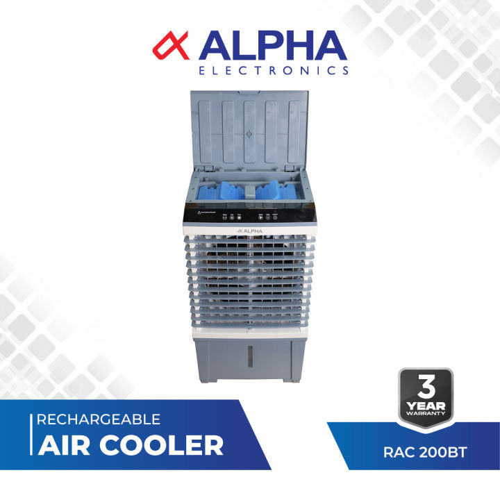 Alpha%20RECHARGEABLE%20AIR%20COOLER%20RAC200BT%20Powerful%20Motor:40%20watts%20Voltage%20220-240%20Power%2050W%20Easy%20Mobility%20-%20Image%203