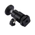 PULUZ PU211 1/4" Universal Screw Swivel Ball Head Hot Shoe Mount Adapter Black. 
