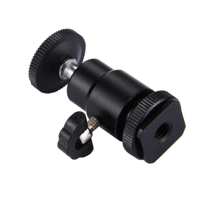 PULUZ%20PU211%201/4"%20Universal%20Screw%20Swivel%20Ball%20Head%20Hot%20Shoe%20Mount%20Adapter%20Black%20-%20Image%207