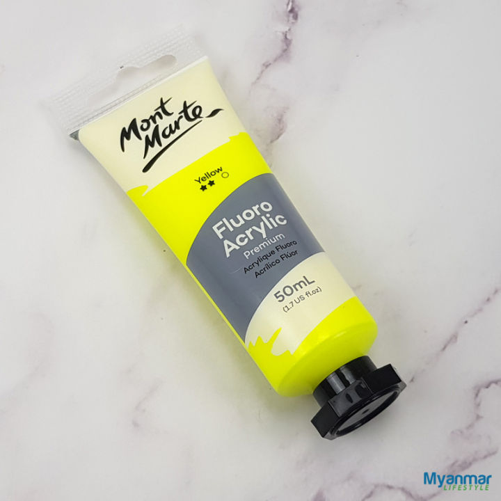 Yellow%20-%20Fluorescent%20Acrylic%20-%20%2050ml%20-%20Mont%20Marte%20-%20Image%209
