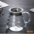 High borosilicate glass hand brew coffee pot. 