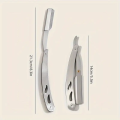 🧔🏻‍♂️ သင်တုန်းဓါး Stainless Steel Cut Throat Folding Razor Straight Shenzhen Razor with Long Blade for Barber Shop Shaving. 