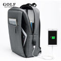 (Preorder) Slim laptop backpack, business bag, men's quality golf backpack with USB port, 14-inch work compartment, lightweight travel backpack, gray color.. 