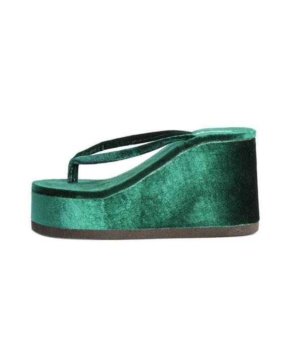 Thin%20Ya%20Nant%20Women's%20Myanmar%20Traditional%20Velvet%20Court-FlipFlop%201/2-%20Jade%20-%20Image%205