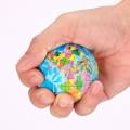 World Map Earth Globe Soft Squeeze Foam Sponge Ball Hand Wrist Exercise Anti-Stress Relief Ball. 
