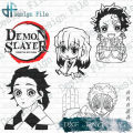 [ Digital Goods ] 30 Vectores Demon Slayer Vector cut file Laser cut file Bundle-2( DXF , PNG , SVG format include ). 