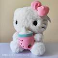 Hello Kitty Holding Strawberry Milk plush 30cm. 