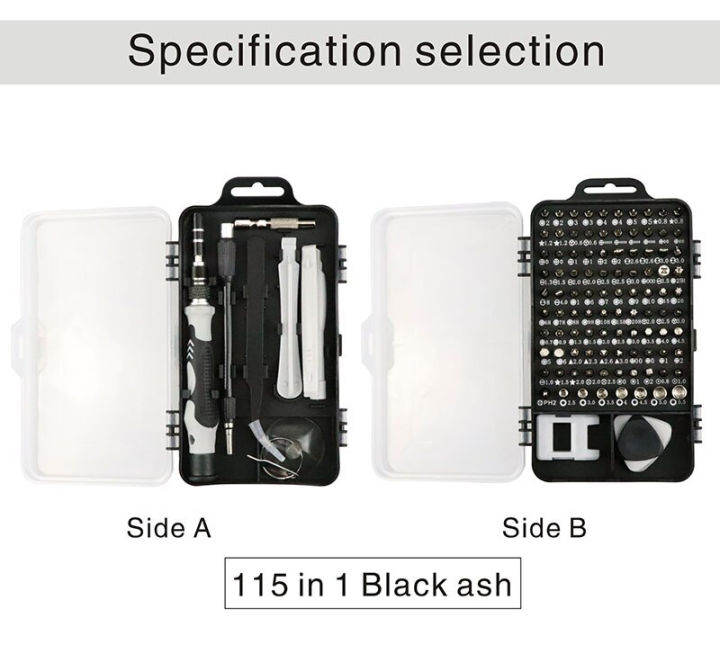 Clover%20115%20in%201%20Screwdriver%20Set%20Multi-function%20Precision%20Screwdrivers%20Bits%20Torx%20Computer%20PC%20Mobile%20Phone%20Device%20Repair%20Home%20Tool%20-%20Image%207
