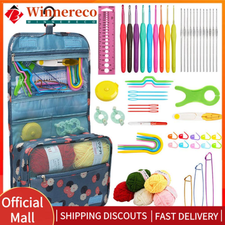 (Preorder)%C2%A0%E3%80%90winnereco%E3%80%91Crochet%20hook%20set%20with%20crochet%20yarn,%20colorful%20knitting%20needle%20set,%20ergonomic%20handle%20yarn%20set.%20-%20Image%209