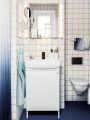 IKEA STORAVAN 3-piece bathroom set, white. 