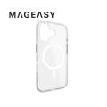 MagEasy Bright M Never Yellowing Shockproof Clear Case for iPhone 16 (iSure). 