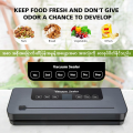 လေစုပ်အိတ်ပတ်စက် Vacuum Sealer Machine, Compact One-Touch Automatic Food Sealer with LED Indicator Lights Vacuum Sealer with Built-in Cutter for Both Wet and Dry Foods. 