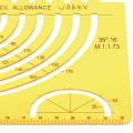 Large Ellipse Big Oval Semi Elliptical Shape Drawing Template KT Soft Plastic Ruler Drawing Board. 
