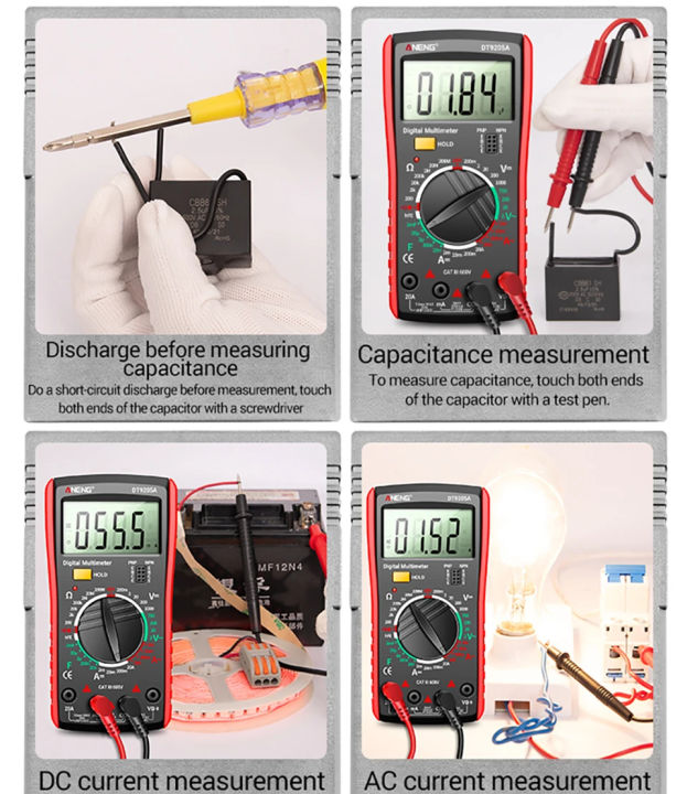 ANENG%20DT9205A%20Digital%20True%20RMS%20Professional%20Multimeter%20AC/DC%20Current%20Tester%20hFE%20Ohm%20Capacitor%20Voltage%20Meter%20Detector%20Tool%20-%20Image%209
