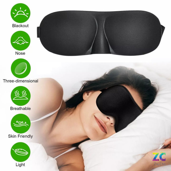 3D Sleep Mask Silk Men Women Dry Eye Mask Sleeping Padded Shade Cover Blindfold