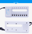 8 Slot Quick Battery Charger With High-Speed Indicator Light Smart Adapter For 1.2V AA AAA Ni-MH Ni-CD Rechargeable Battery. 