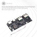 Power Bank Module with Temperature Circuit Protection (5V 4.5A 22.5W, QC3.0 QC4.0, Dual USB Output, Micro and Type-C Input) - CE Store. 