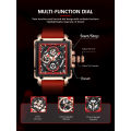 (Preorder) Crrju Genuine Fashion Quartz Wristwatch Silicone Strap Chronograph Multifunction Waterproof Business Style Men's Watch 2312  အမျိုးသား လက်ပတ်နာရီ. 