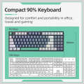 Machenike K500 Mechanical Keyboard Keyboard Standard: 94Keys (Red switch) RGB Backlit Hot-Swappable wired keyboard 90% layout 94 keys wired gaming keyboard Anti-Ghosting Keys Type-C cable for laptop keyboard Red switch. 