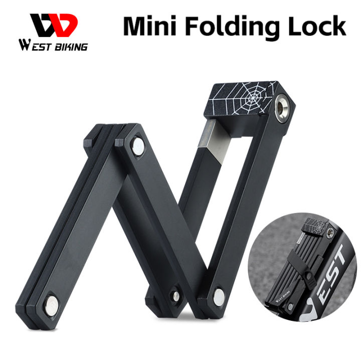 (Preorder)Western Folding Zinc Alloy Bicycle Lock Motorcycle Riding Portable Anti-theft Lock Equipment Bike Lock Road Bike MTB စက်ဘီးသော့