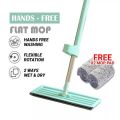 🧹ကြမ်းတိုက်တံ 🧼360 Rotation Flat Mop Free Hand Washing Lazy Mop. 