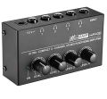 MICROAMP HA400 Ultra-Compact 4 Channel Stereo Headphone Amplifier. 