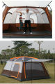 (Preorder)TOP TEAM Camel Sport 8-person tent, camping, hiking tent, large tent, camping tent, waterproof PU tent, tent for H ရွက်ဖျင်တဲ. 