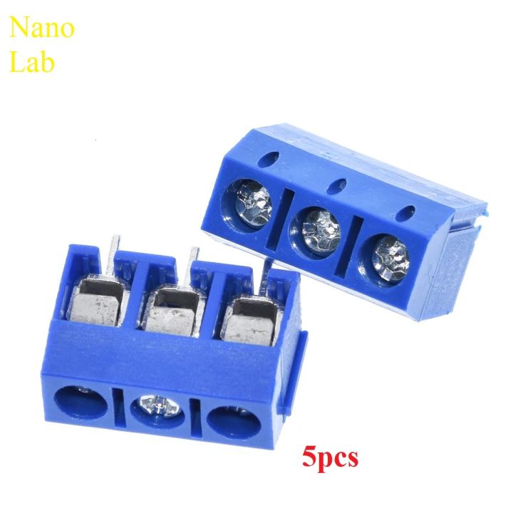 5pcs 3 Pin Terminal Block Connector 5mm